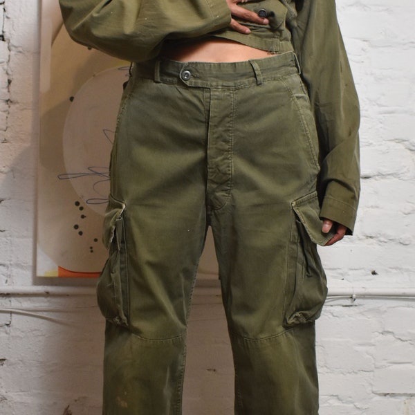 Vintage Army Green Military Cargo Pants