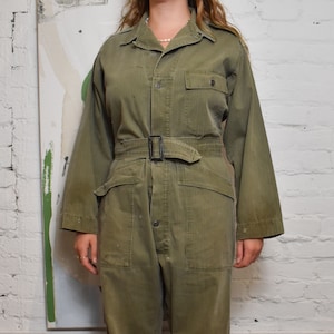 Vintage 1940s WWII Herringbone Coveralls