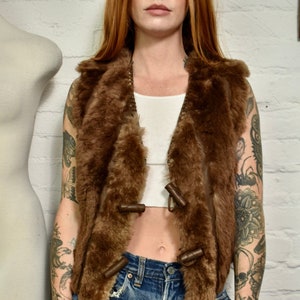 Vintage Designer YSL Fur Vest
