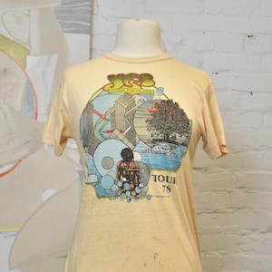 New 1978 YES Vintage Rock Band Concert Tour T-shirt Size USA