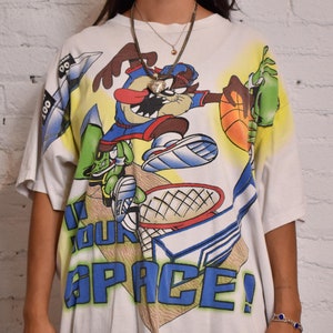 Vintage 1995 Tasmanian Devil In Your Space Space Jam T-shirt