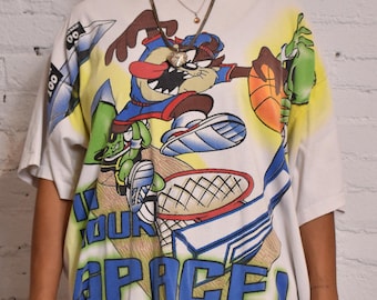 Vintage 1995 Tasmanian Devil In Your Space Space Jam T-shirt