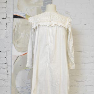 Vintage Antique White Eyelet Cotton Night Dress