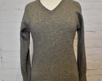 Jersey de cachemir gris "Jaeger" de estilo vintage de los años 60