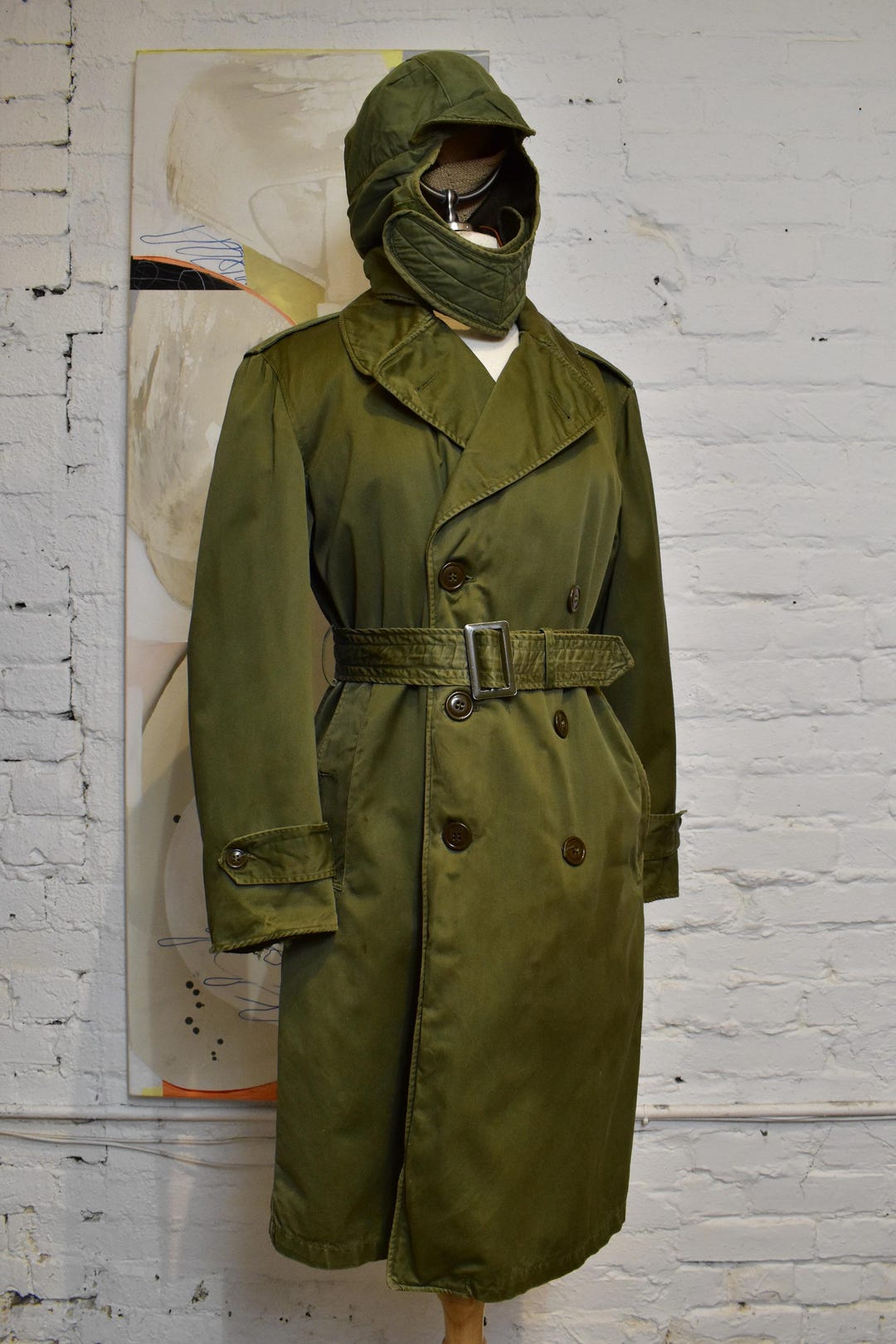 Vintage WWII USA Field Trench Coat With Balaclava - Etsy