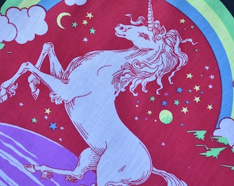 Vintage 1980er Einhorn Made in USA Bandana