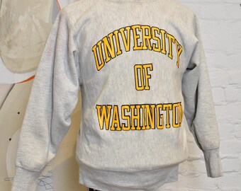 Vintage 50s 60s Washington State University Quarter Zip Sweatshirt