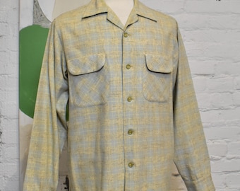 Vintage Pendleton Board Shirt Wool Red/green Plaid Long