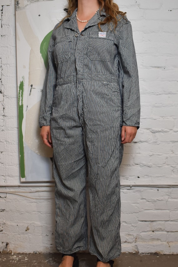 Vintage 1950s/60s Hickory Striped Hercules Coveralls 
