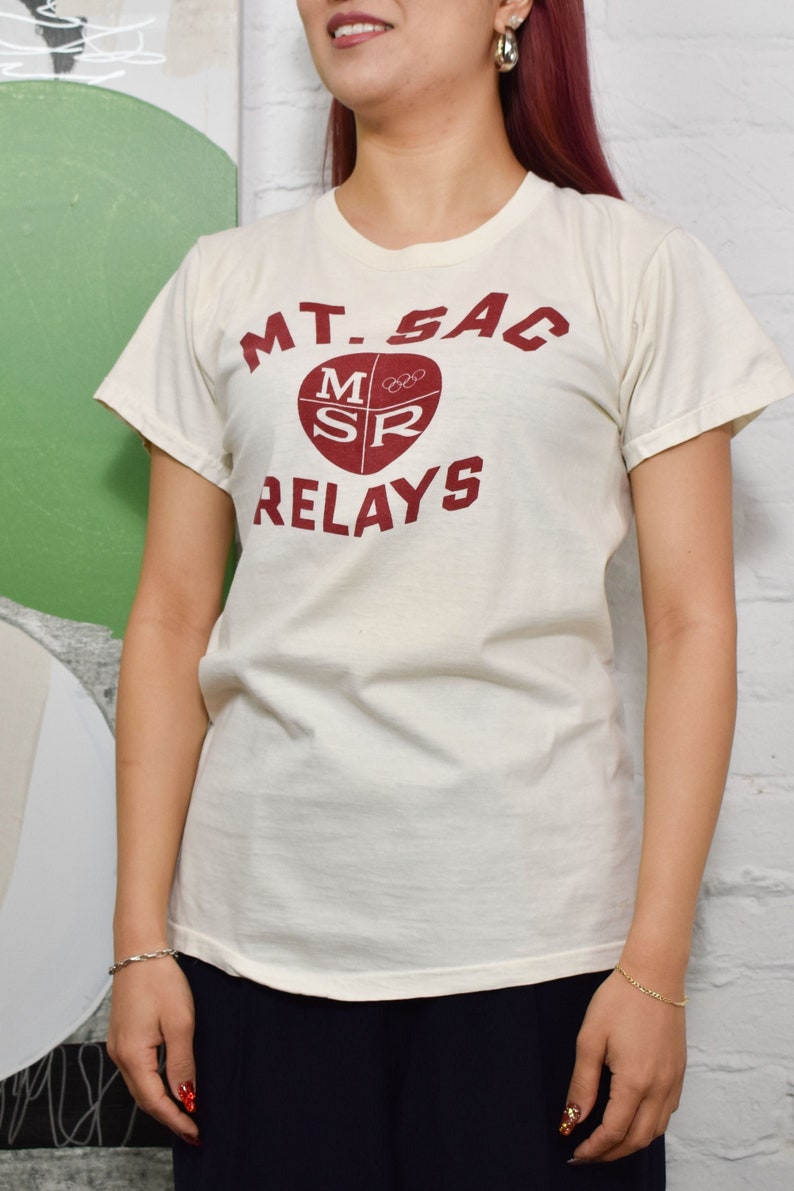Vintage 60's Collegiate Pacific Mt. Sac Relays T-shirt image 1