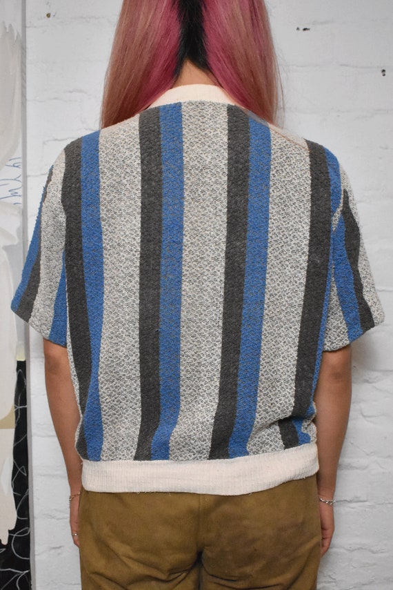 Vintage 1960s "Roytex" Striped Short Sleeve Towel… - image 2