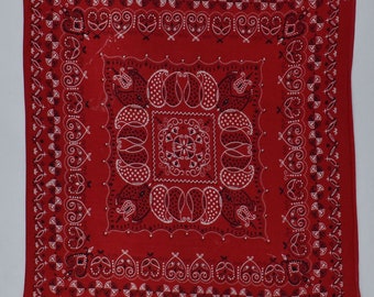 &quot;Vintage &quot;&quot;Fast Color&quot;&quot; RotesTrunk Up Paisley Bandana