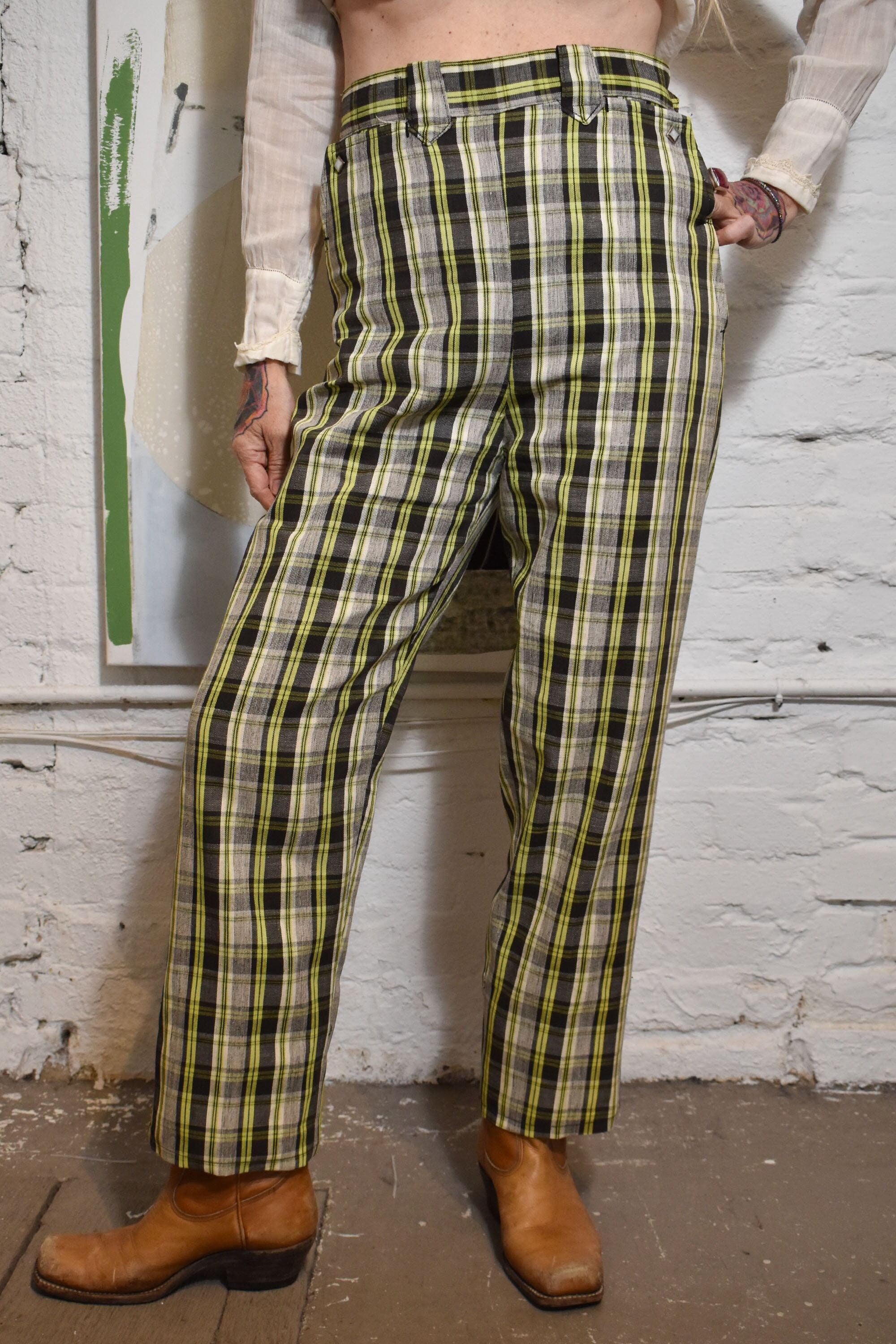 1950s Plaid Pants - Etsy Canada