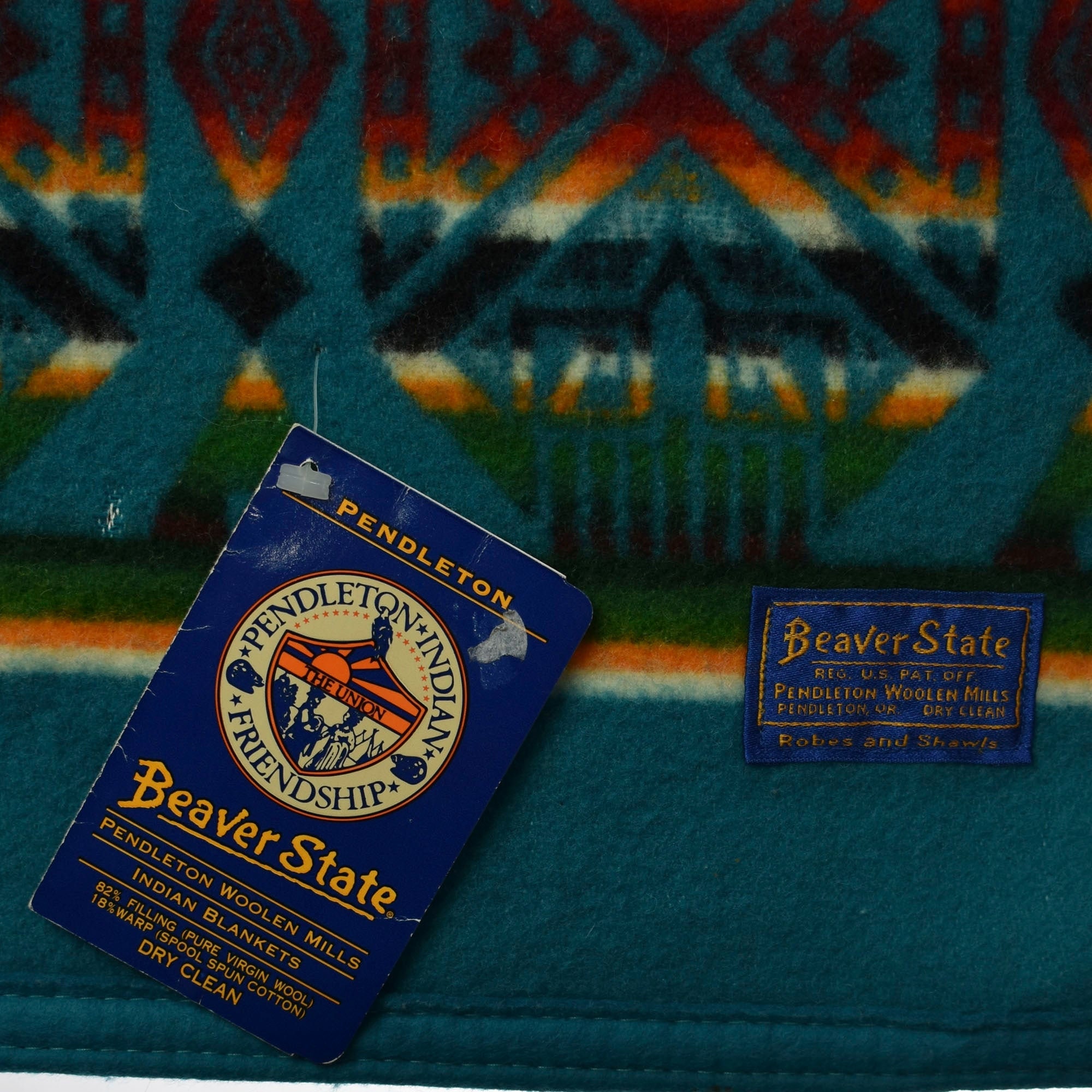 アウトドア寝具 Pendleton Beaver State Indian Blanket REDUCED Price! Vintage 49x67