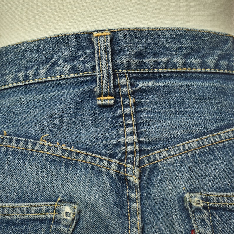 Rare Vintage Early 60s Levi's 501 Hidden Rivets Big E Selvedge Redline Jeans