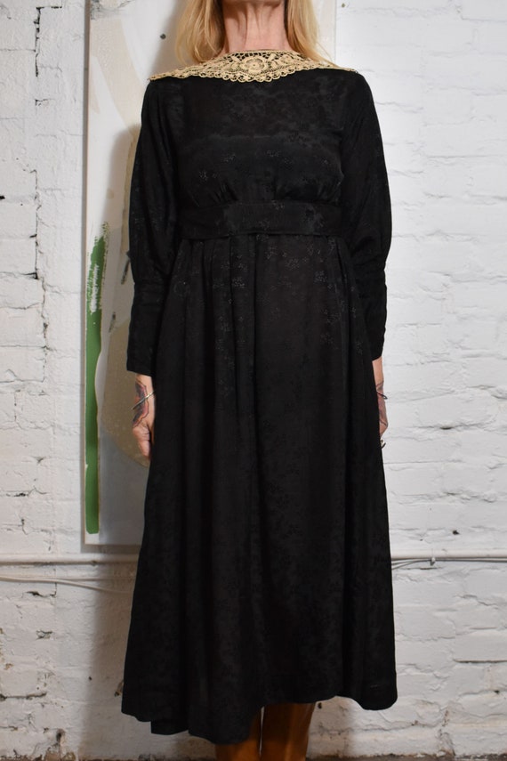 black prairie dress Prairie Dress in Black Linen 2X