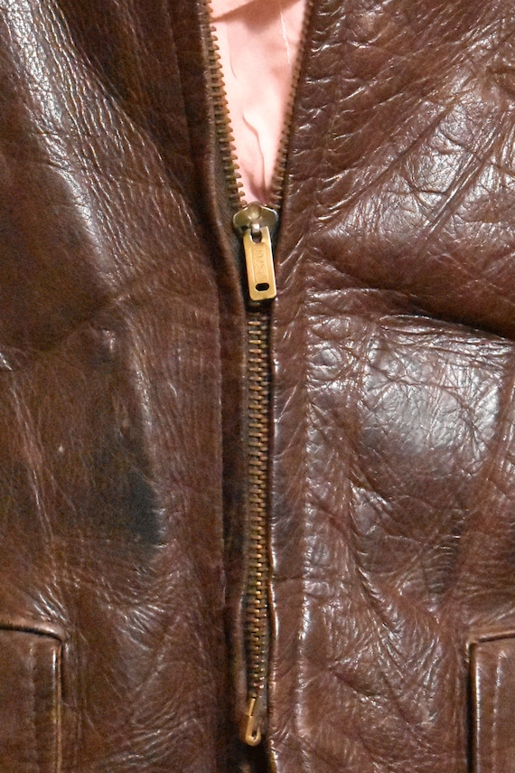 【美品】Kiton キートン レザージャケット ブラウン 40 M イタリア製 Vintage 1940s 