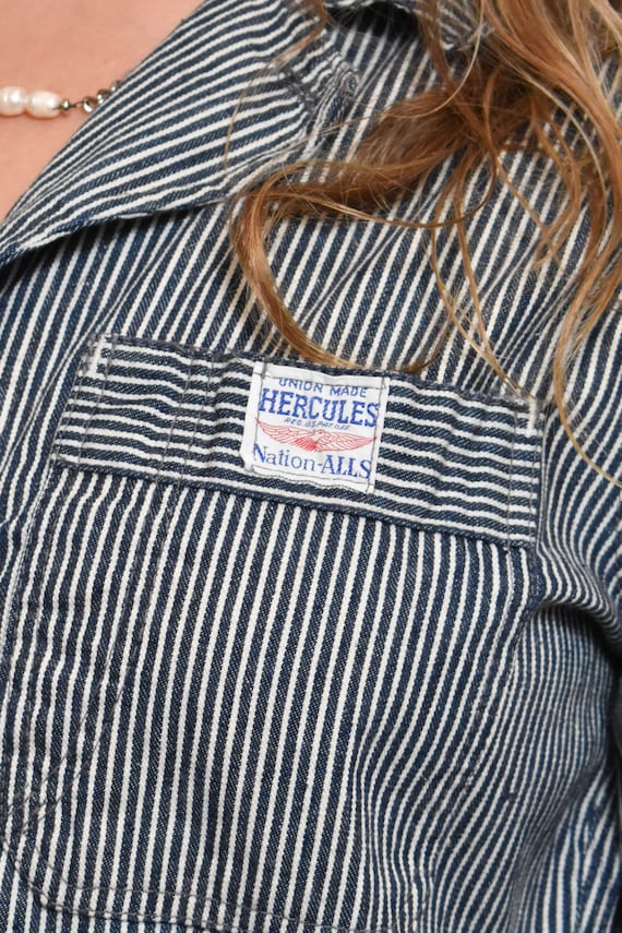 Vintage 1950s/60s Hickory Striped Hercules Coveralls 