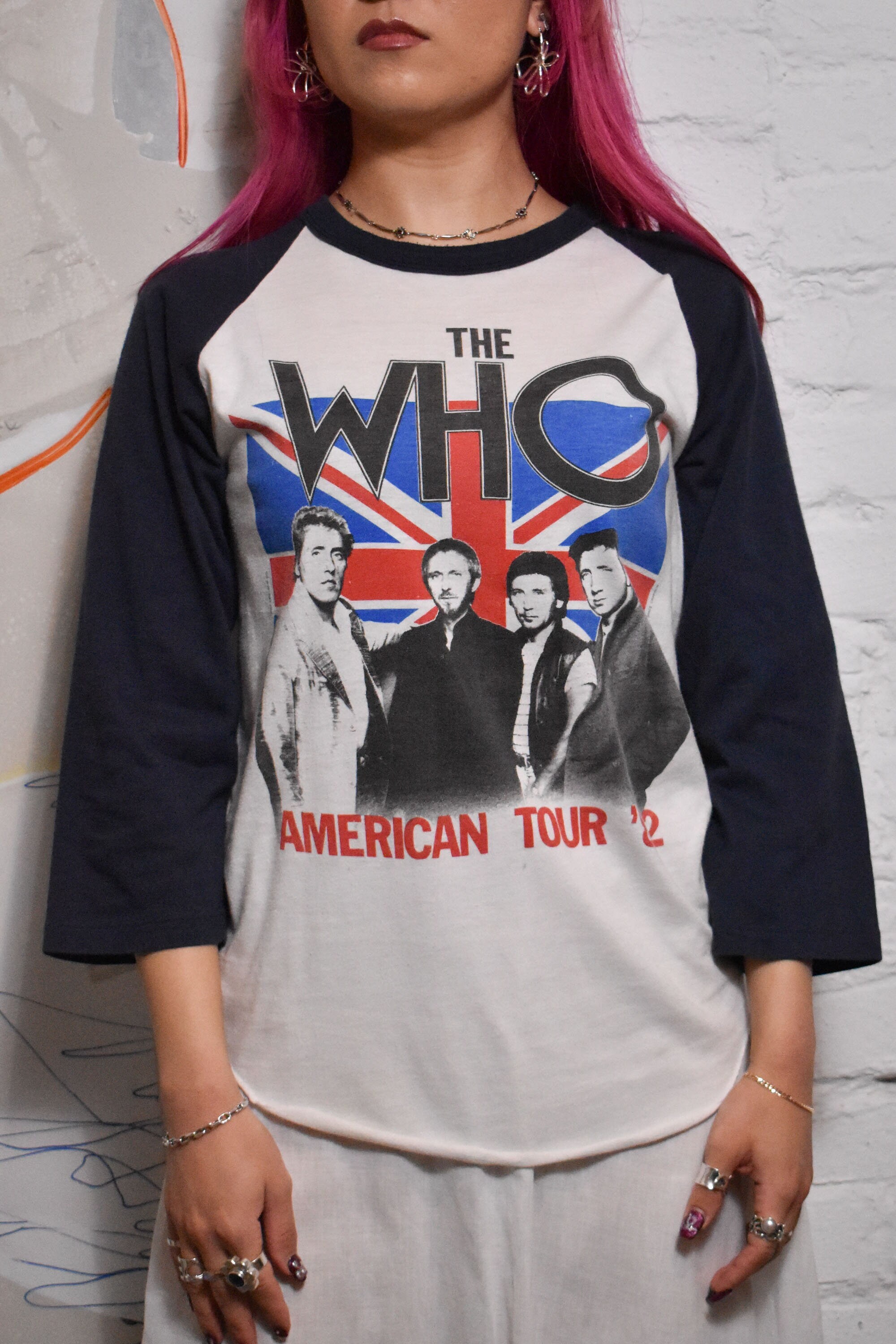 【vintageバンドT】THE WHO FAREWELL TOUR '82 Vintage The Who 1982 The First Farewell Tour Raglan Band T