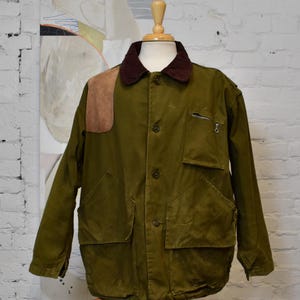 Vintage 70er Jahre Jagdjacke von Bullseye Bill mit Cordkragen