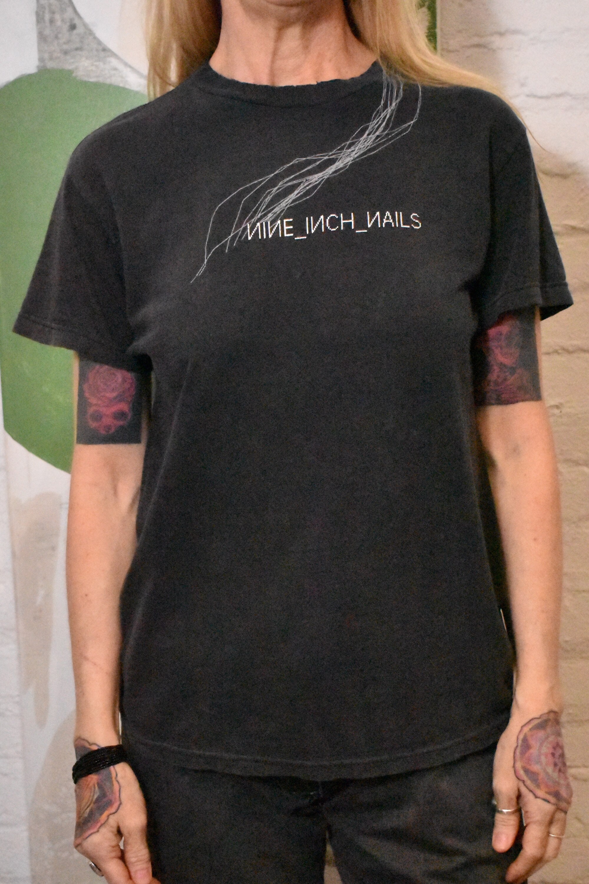 ミュージシャン Nine inch nails 2005 vintage tee Vintage Nine Inch Nails NIN 2005 Tour T Shirt 2000s Black XL