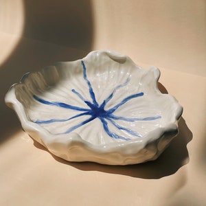 Handmade Ceramic Jewelry Dish Blue Lake image 1