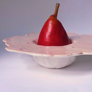 Handmade Ceramic Plate Pink Valley