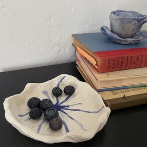 Handmade Ceramic Jewelry Dish Blue Lake image 5