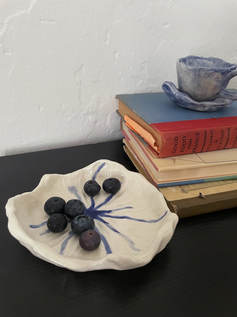 Handmade Ceramic Jewelry Dish Blue Lake image 5