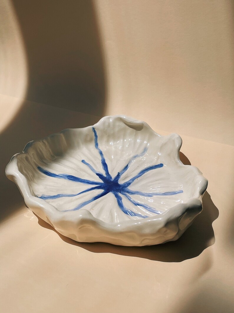 Handmade Ceramic Jewelry Dish Blue Lake image 1