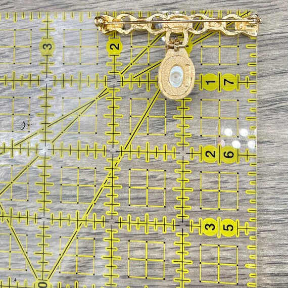 Vintage Richelieu Dangle Faux Pearl Cabochon Bar … - image 8