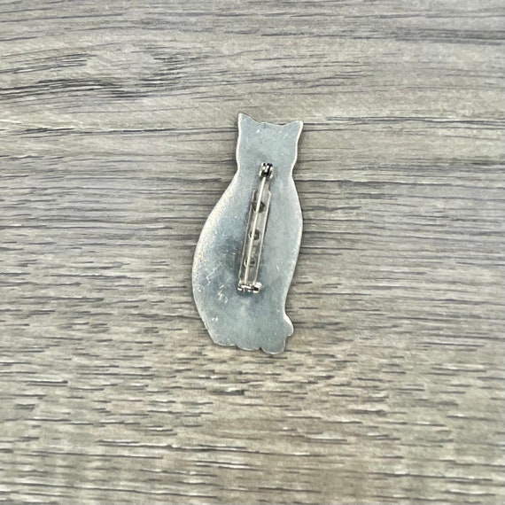 Vintage Seagull Pewter Canada Cat Brooch, Crazy C… - image 4