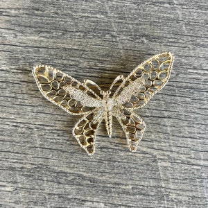 Vintage Sarah Coventry “Madame Butterfly” Gold Tone Brooch, Whimsical Brooch, Insect Pin