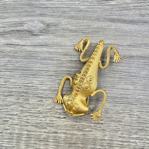 Vintage Tailless Lizard Pre-Columbian Style Repro… - image 3