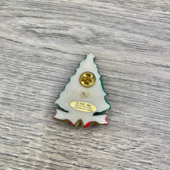 Vintage AGC Resin Christmas Tree Pin, Christmas H… - image 6