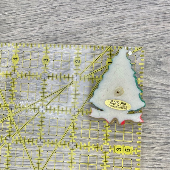 Vintage AGC Resin Christmas Tree Pin, Christmas H… - image 7