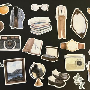 Autocollants de scrapbooking de voyage rétro vintage : collection mate de qualité supérieure. Idéal pour le scrapbooking, les mood boards, les accessoires pour ordinateur portable, les travaux manuels