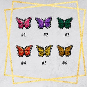 Butterfly Croc Clog Charms For Shoes Accessories Pink Blue Yellow Green Purple