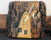 Living Room Clock Wood Oak epoxy Clock Wood