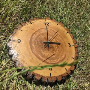 Oak Wood Clock, Epoxy Resin, Clock, Wood, Homemade, Unique, DIY, Tree ...