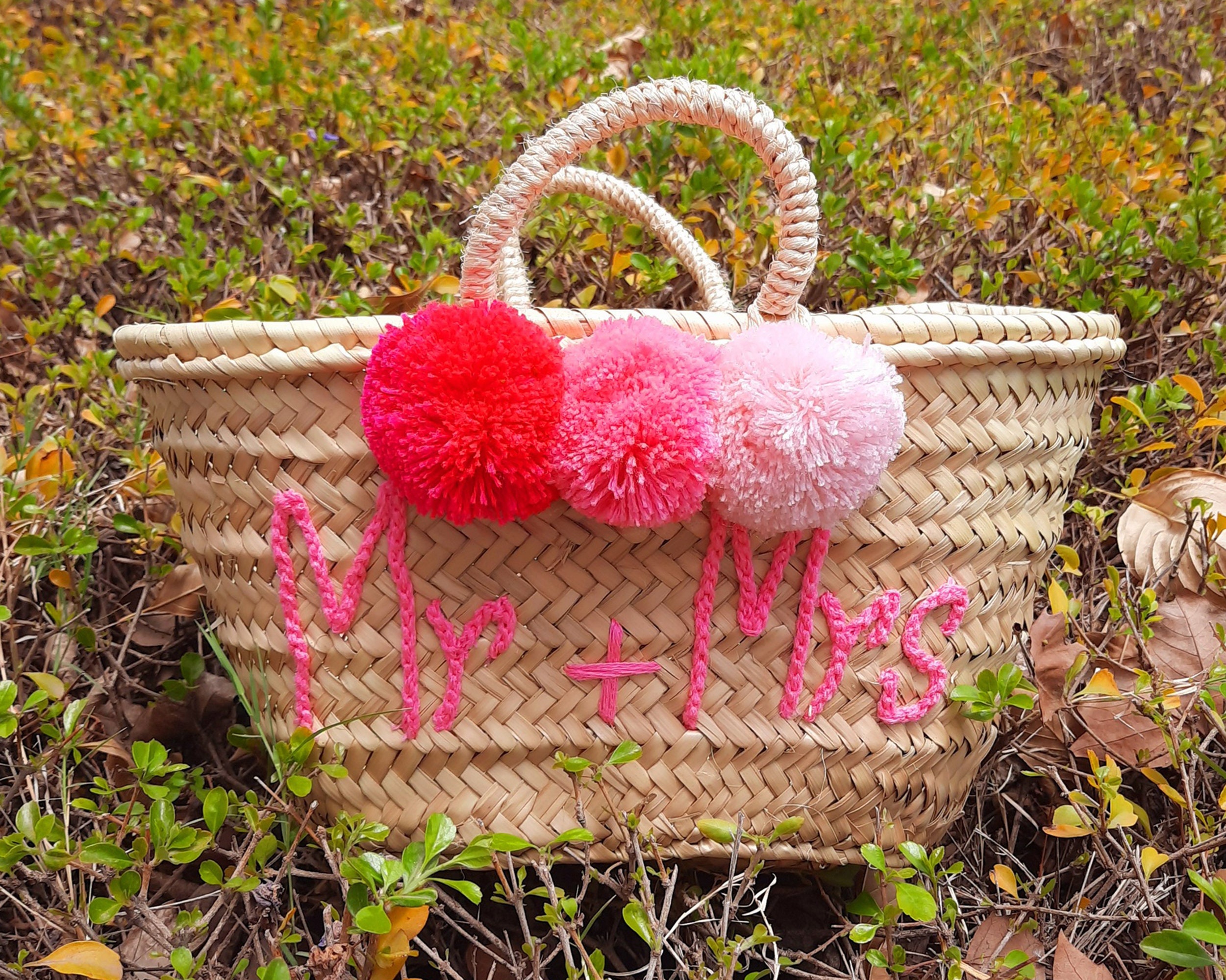 Pom pom basket Etsy Nederland