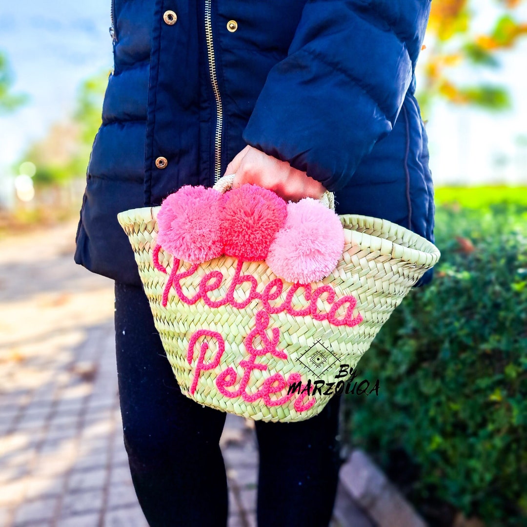 Wholesale Personalized Straw Baskets, Personalized Moroccan Straw