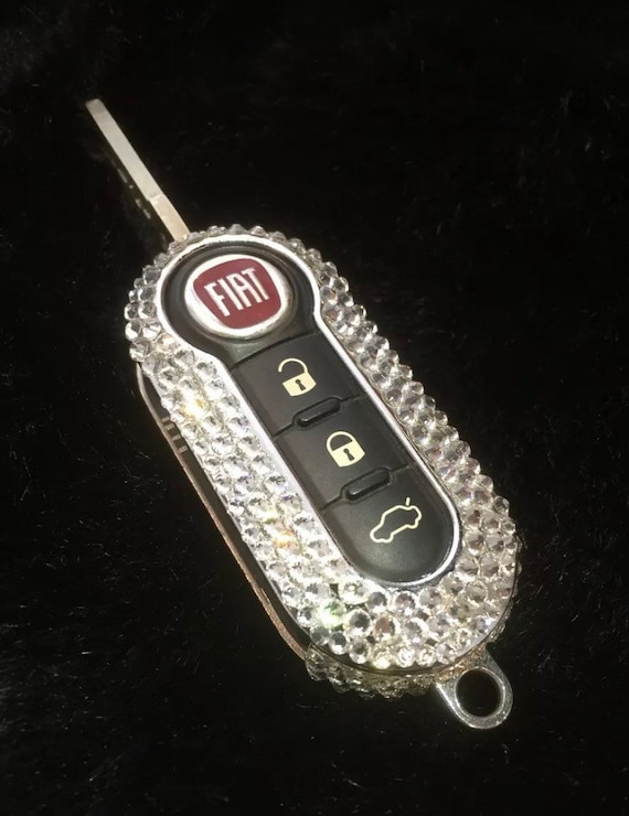 Diamante fiat 500 crystal car key cover covered in sparkling Etsy