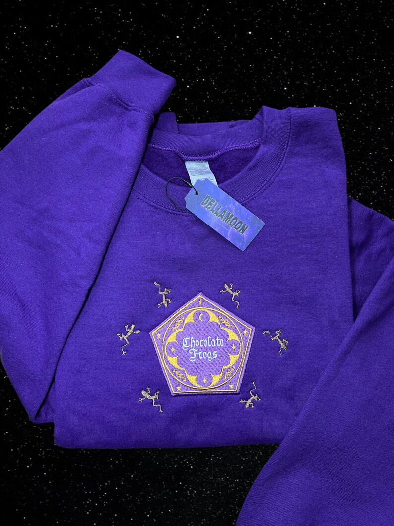 Chocolate Frogs Embroidery Sweatshirt Etsy
