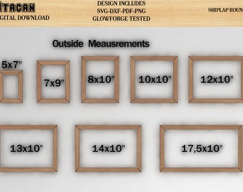 Rectangle Frames laser svg cut files square frame bundle Home Decor Svg dxf glowforge Digital Download 018