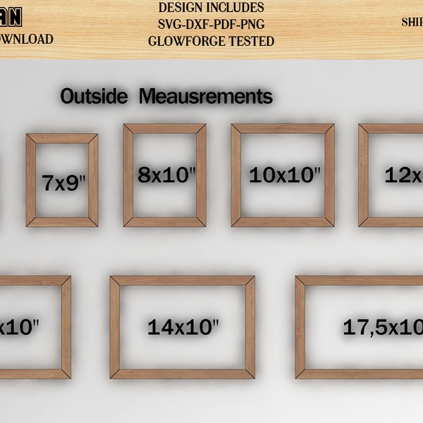 Rectangle Frames laser svg cut files square frame bundle Home Decor Svg dxf glowforge Digital Download 018