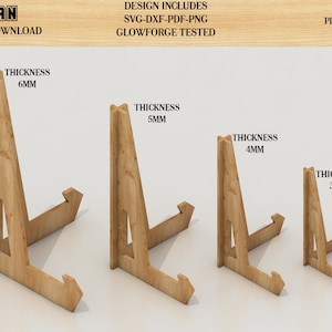 Dish Frame Plate Holder File in formato SVG / Espositore per lastre / Book photo stand file cnc tagliato al laser 200