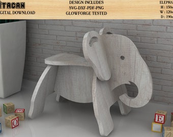 Miniature Elephant animal cut plan Cute Sweet Elephant svg file african safari gift elephant baby shower 3d elephant plywood toy 022