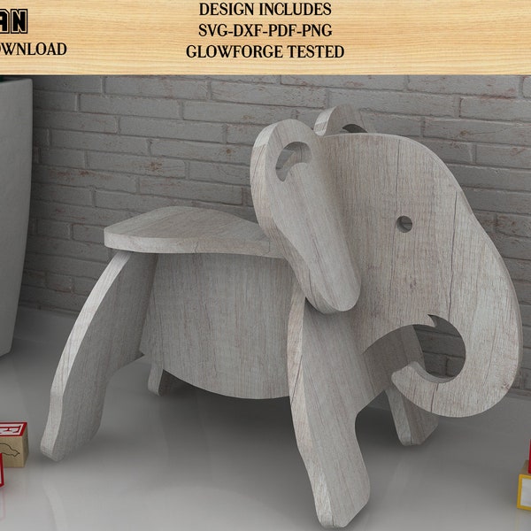 Miniature Elephant animal cut plan Cute Sweet Elephant svg file african safari gift elephant baby shower 3d elephant plywood toy 022