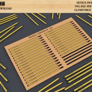 Pencil Jig SVG File / Digital Pencil Jig File / Easy to use Glowforge files and laser cut files 365